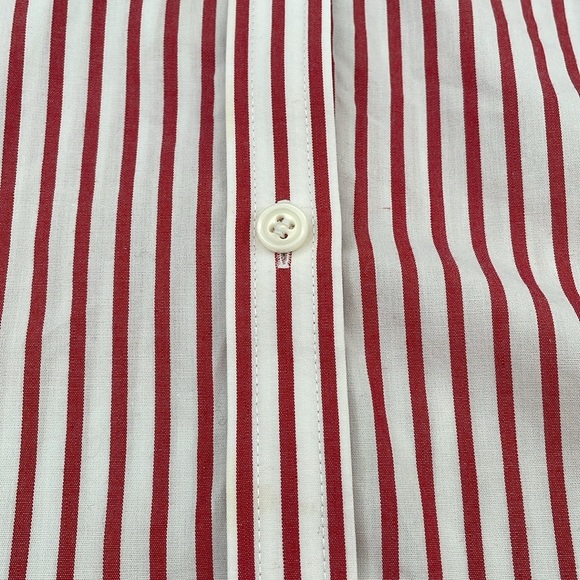 Women's Liz Claiborne Lizsport Button Down Cotton Long Sleeve Striped Shirt - Picture 14 of 16